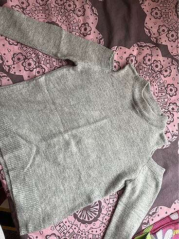 Gri yumoş kazak - Görsel 3