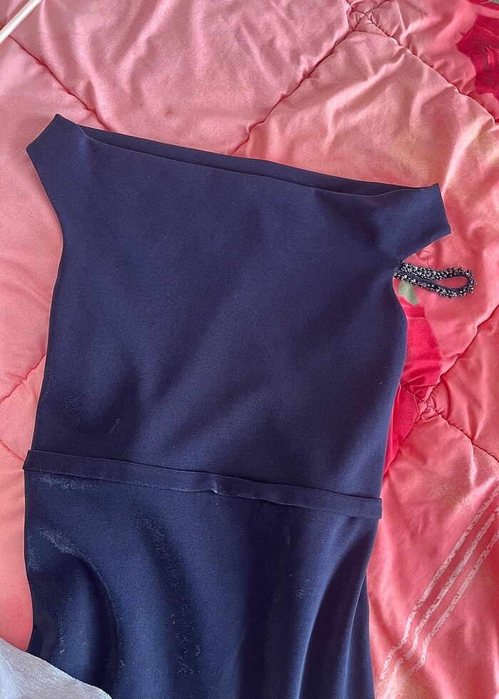 Lacivert abiye - Görsel 2