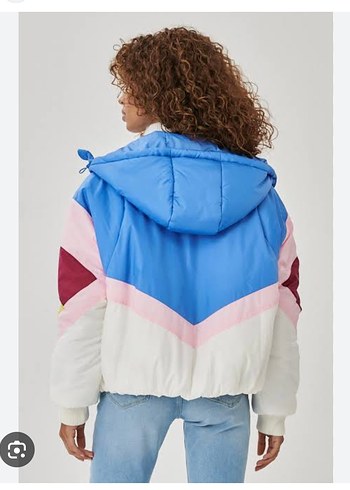 Beyaz Renkli Kadın Midi Kışlık Mont - Görsel 2