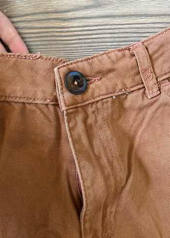 36 Beden Kahverengi Bol Kesim Kadın Kot Pantolon