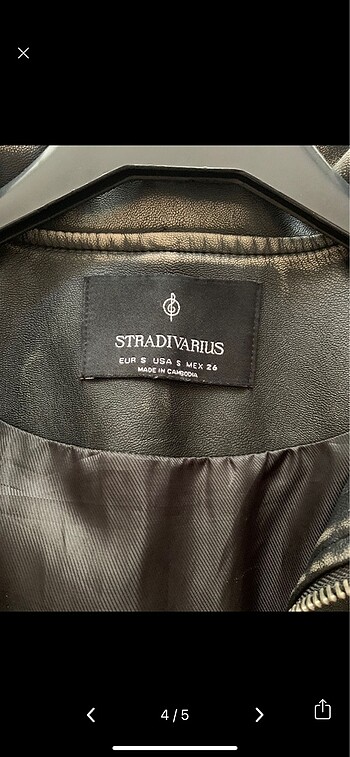 s Beden siyah Renk Stradivarius soluk efektli oversize deri ceket