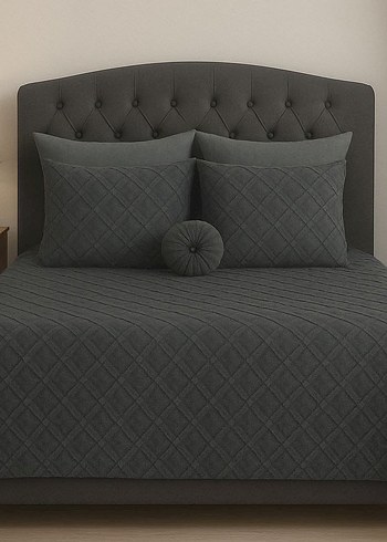 Gri Puantiyeli Yatak Örtüsü - Görsel 7