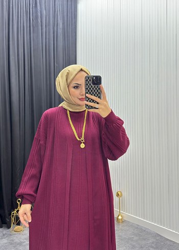 Bej Kadın Uzun Salaş Elbise - Görsel 2