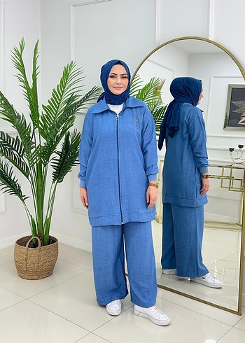 Kahverengi Etnik Desenli Kadın Takım - Görsel 2