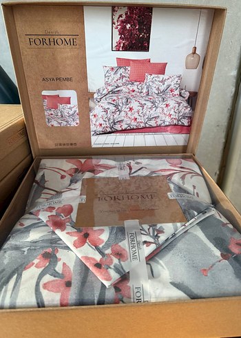 Forhome Arina Desenli Gri Kahverengi Nevresim Takımı - Görsel 11