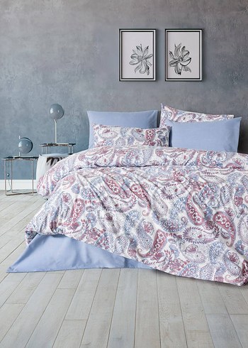 Forhome Arina Desenli Gri Kahverengi Nevresim Takımı - Görsel 6