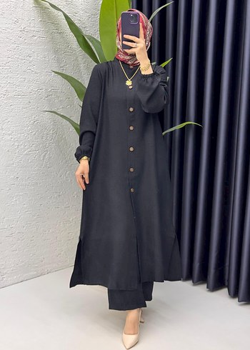 Yeşil Uzun Keten Kadın Takım - Görsel 5