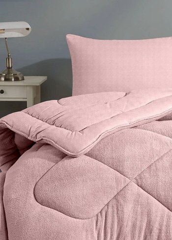 Pembe Yumuşak Dokulu Nevresim ve Yastık Kılıfı Seti - Görsel 4
