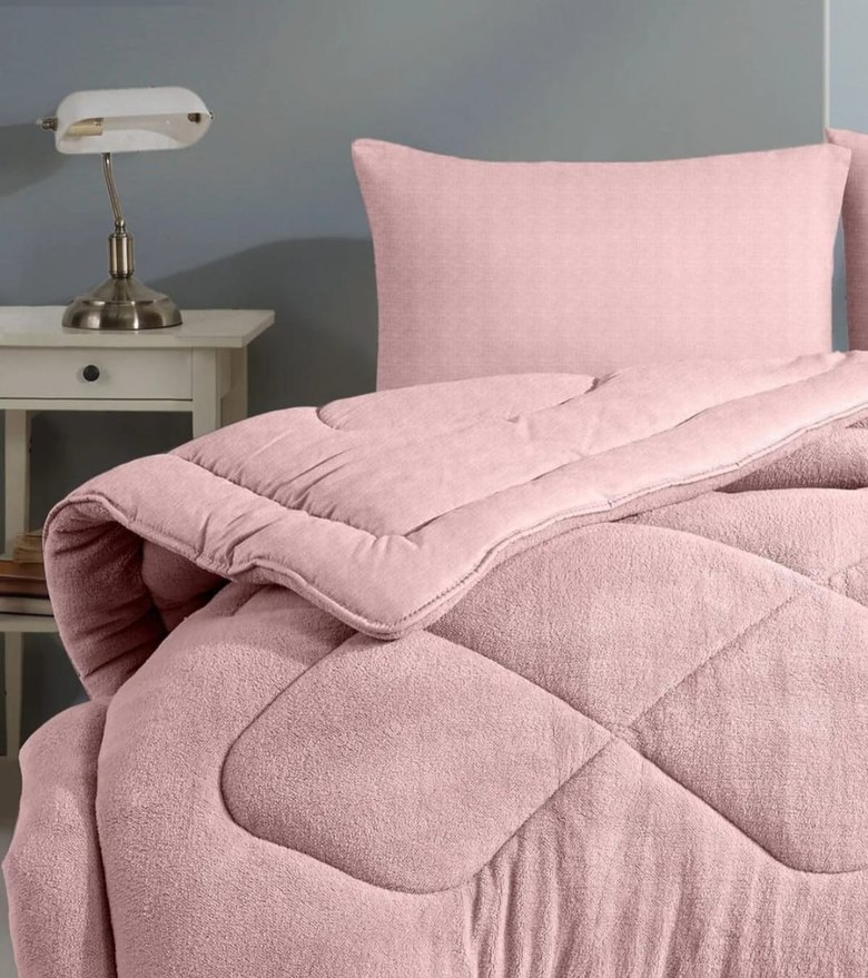 Pembe Yumuşak Dokulu Nevresim ve Yastık Kılıfı Seti - Görsel 4