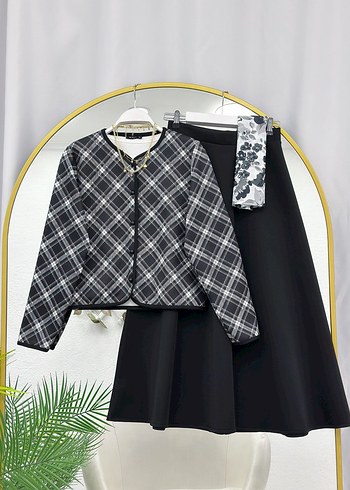 Düğmeli Kareli Kadın Bluz, Uzun Kollu, Çok Renkli - Görsel 7