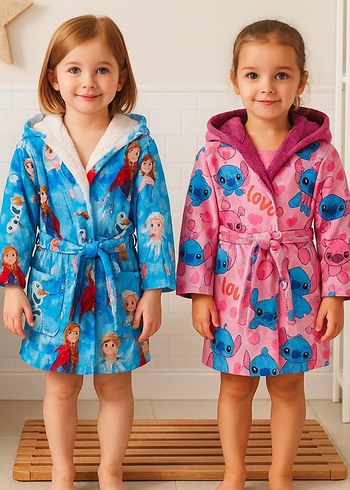 Renkli Baskılı Erkek Çocuk Bornoz - Görsel 5