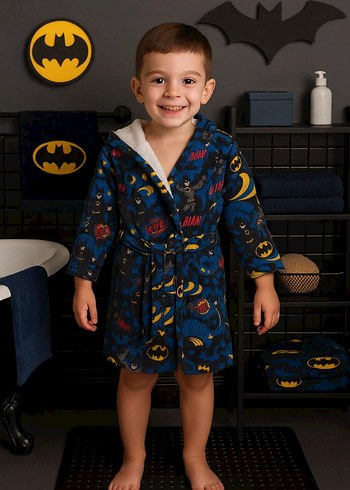 Renkli Baskılı Erkek Çocuk Bornoz - Görsel 3