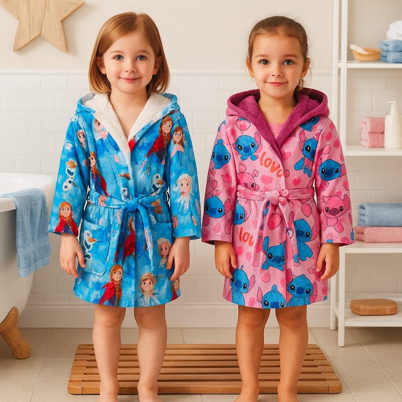 Renkli Baskılı Erkek Çocuk Bornoz - Görsel 5