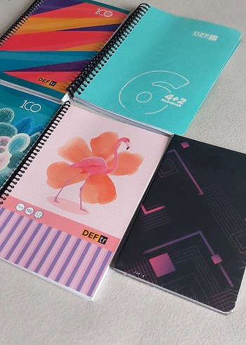 Renkli Spiralli Defter Seti