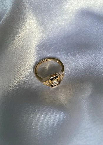 Vintage Düğmeli Altın Yüzük - Görsel 3