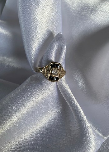 Vintage Düğmeli Altın Yüzük - Görsel 2
