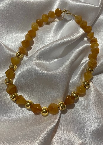 Altın Renkli Boncuklu Midi Kolye - Görsel 2