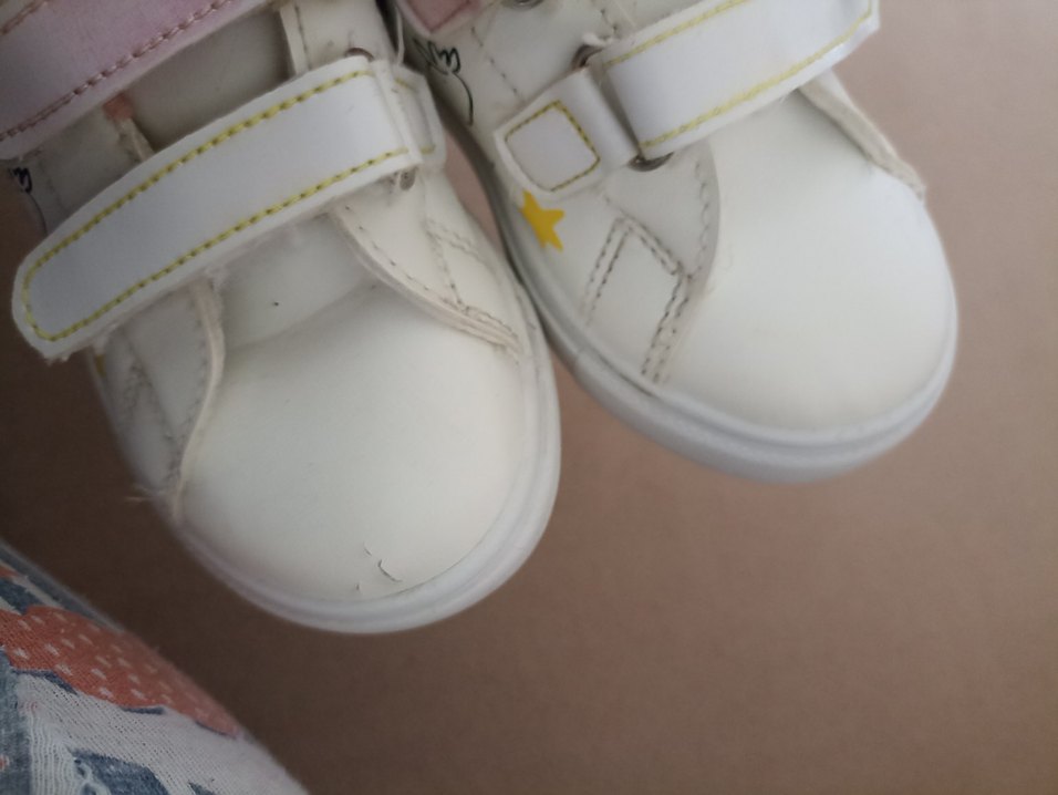 Kız Çocuk Beyaz Cırt Cırtlı Sneaker - Görsel 5