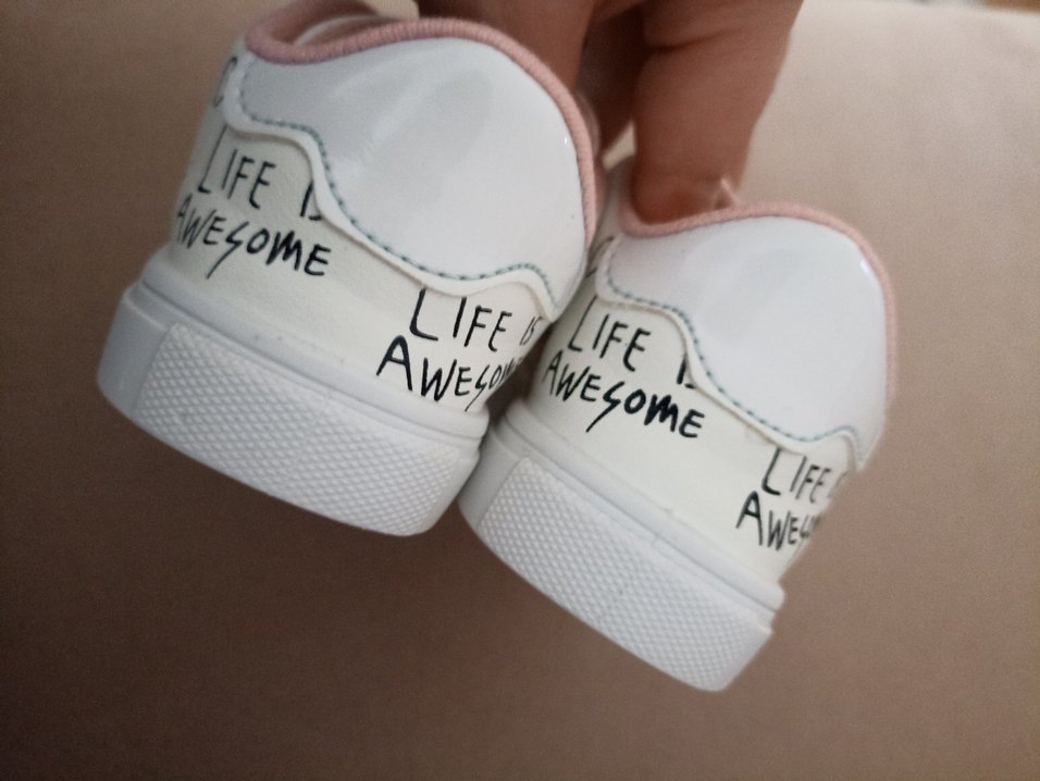 Kız Çocuk Beyaz Cırt Cırtlı Sneaker - Görsel 4