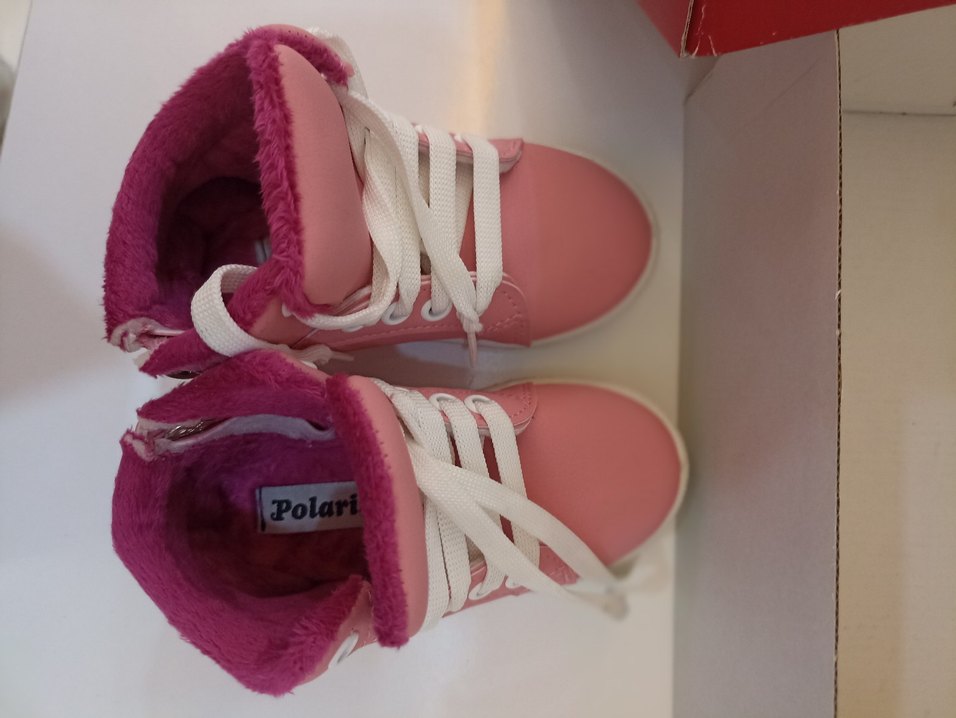 Kız Çocuk Pembe Spor Ayakkabı Velcro Detaylı - Görsel 3