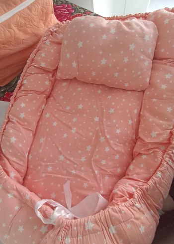 Yıldız Desenli Pembe Bebek Uyku Seti