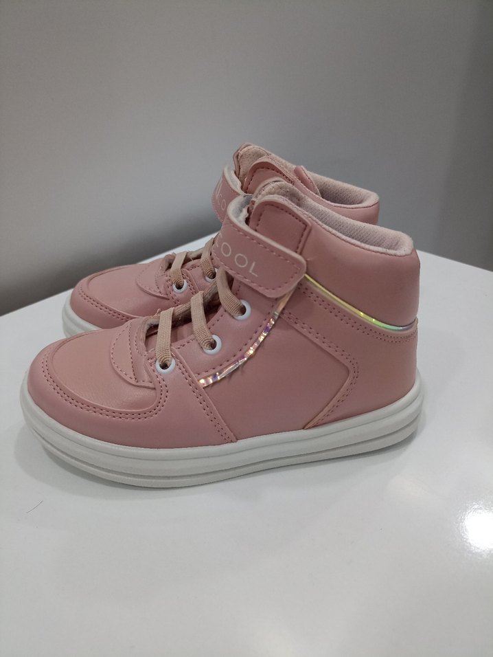 Kız Çocuk Pembe Cırtlı Spor Ayakkabı - Görsel 2