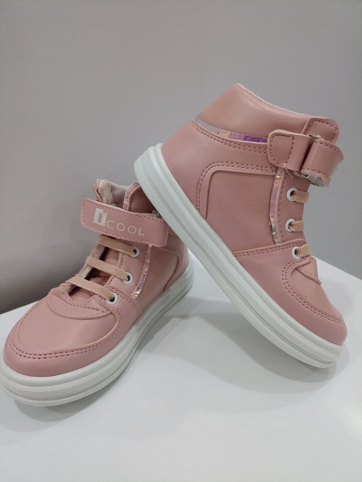 Kız Çocuk Pembe Cırtlı Spor Ayakkabı - Görsel 3