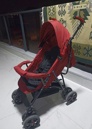 Kırmızı Bebek Arabası - Görsel 3