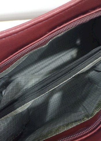 Bordo Deri Kadın Çanta - Görsel 3