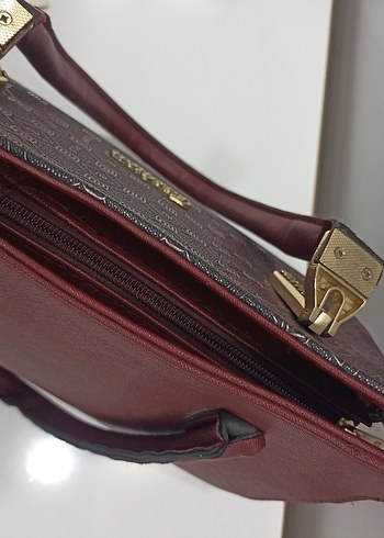 Bordo Deri Kadın Çanta - Görsel 4
