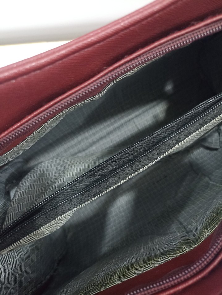 Bordo Deri Kadın Çanta - Görsel 3