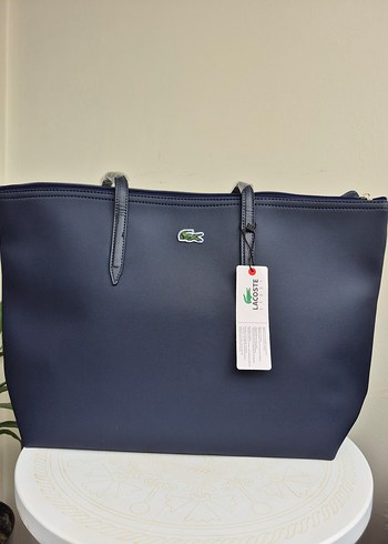 lacoste large lacivert kol çantası