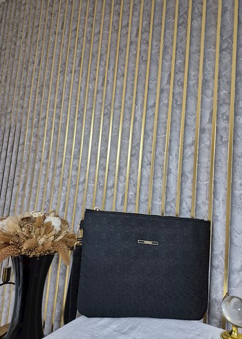 Fermuarlı Siyah Vakko Kadın Clutch Çanta
