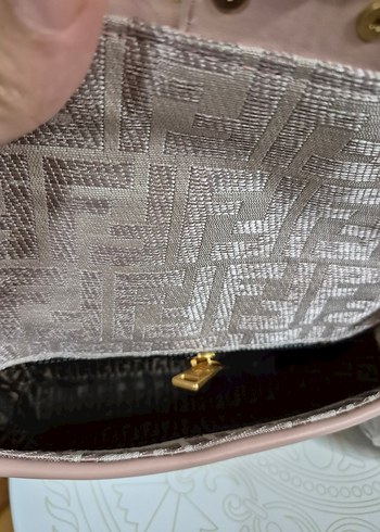 Fendi Boguette Mini Zincir Detaylı Pembe Modern Klasik Çanta - Görsel 15