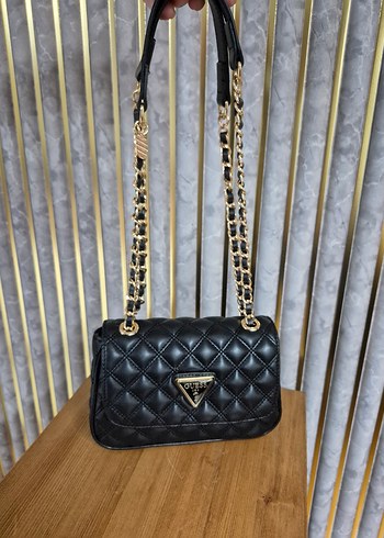 Guess Zincir Detaylı Siyah Deri Kadın Çanta - Görsel 9
