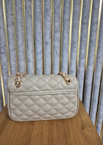 Guess Bej Deri Kemerli Kadın Çanta - Görsel 12