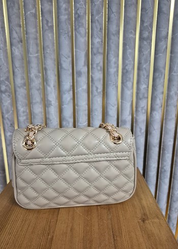 Guess Bej Deri Kemerli Kadın Çanta - Görsel 11