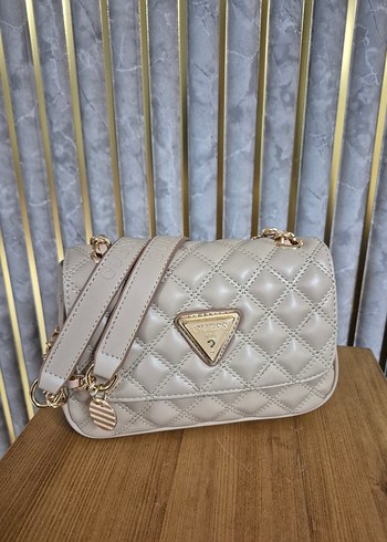 Guess Bej Deri Kemerli Kadın Çanta - Görsel 3