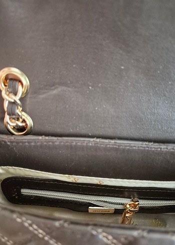 Guess Kahverengi  zincir Detaylı Deri Kadın Çanta - Görsel 13
