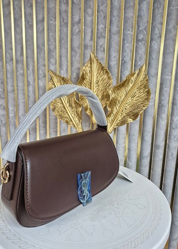 YSL Kahverengi Deri Kadın Çanta - Görsel 4