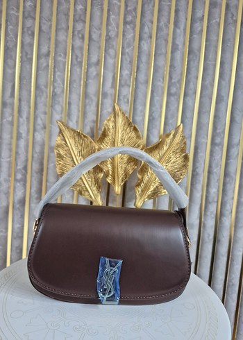 YSL Kahverengi Deri Kadın Çanta - Görsel 2