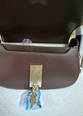 YSL Kahverengi Deri Kadın Çanta - Görsel 8