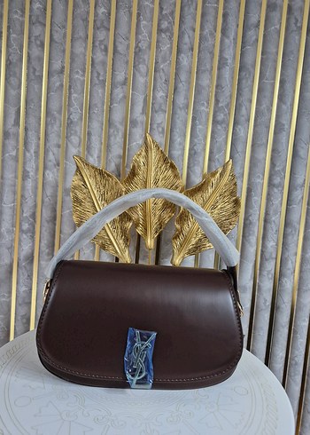 YSL Kahverengi Deri Kadın Çanta - Görsel 3