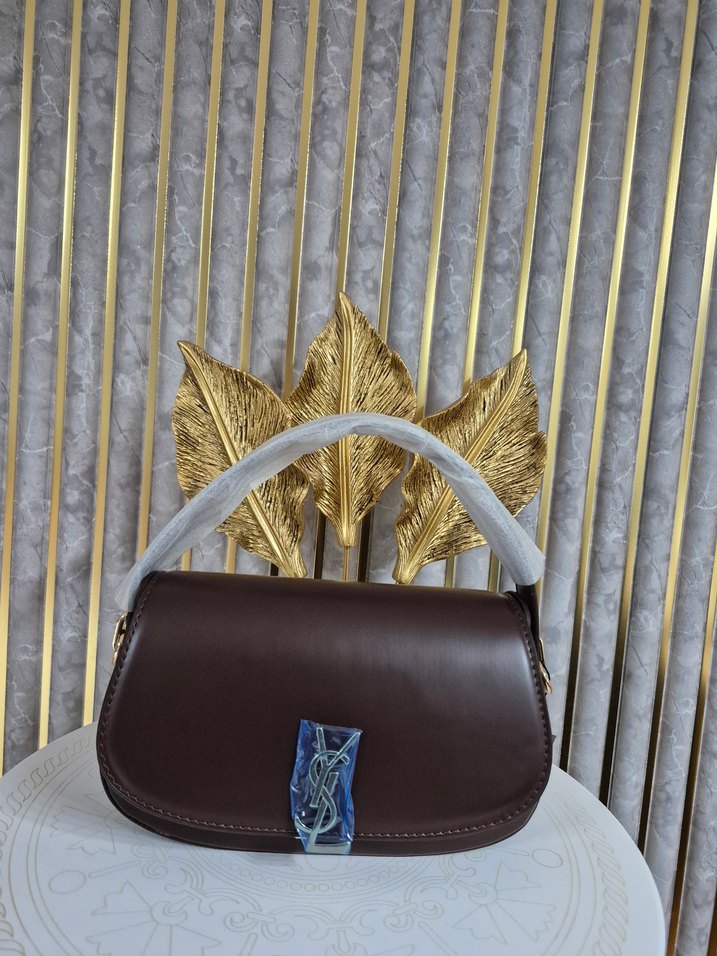 YSL Kahverengi Deri Kadın Çanta - Görsel 3