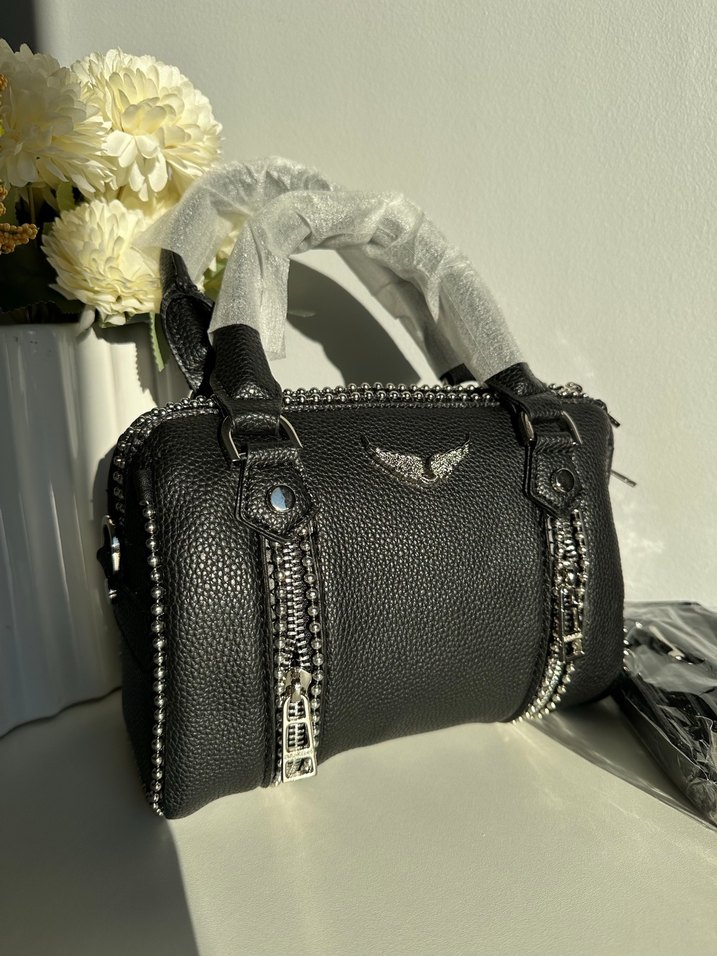 Siyah  Zadig Speedy Deri Kadın Çapraz Çanta - Görsel 4