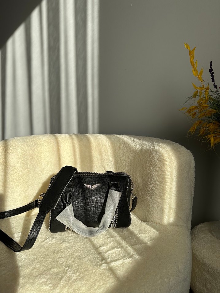 Siyah  Zadig Speedy Deri Kadın Çapraz Çanta - Görsel 2