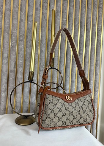 Kahverengi Gucci Deri Klasik Kadın Çanta
