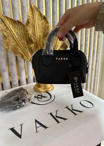Vakko Siyah Deri Kadın Çanta