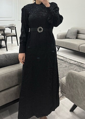 Tesettür elbise siyah