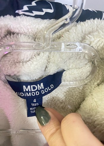 Kürk Detaylı Mavi Baskılı Erkek Çocuk Mont - Görsel 2